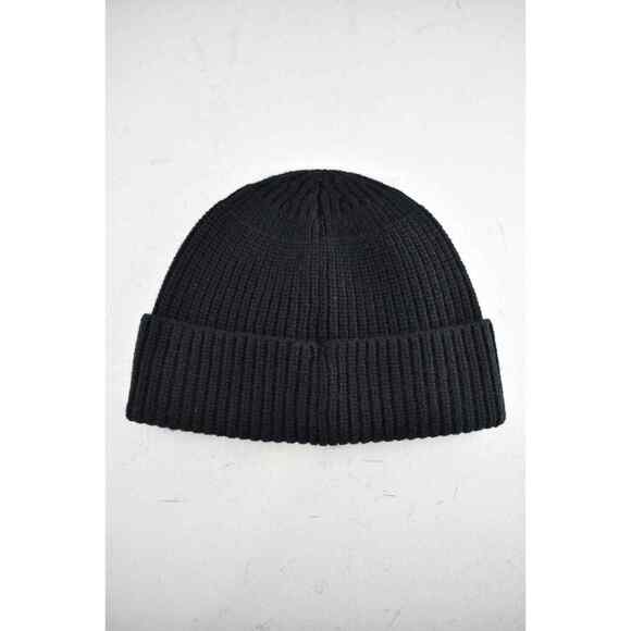 Celine Paris Black White Logo Laine Knit Wool Embroidered Beanie Cap Winter Hat - Picture 8 of 12
